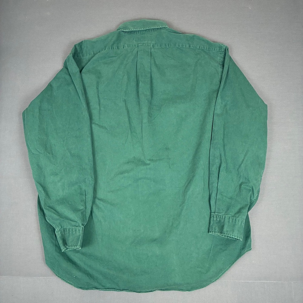 Ralph Lauren Blake Long Sleeve Button Down Shirt Men's Size XL Green OVERSIZED - Picture 3 of 7